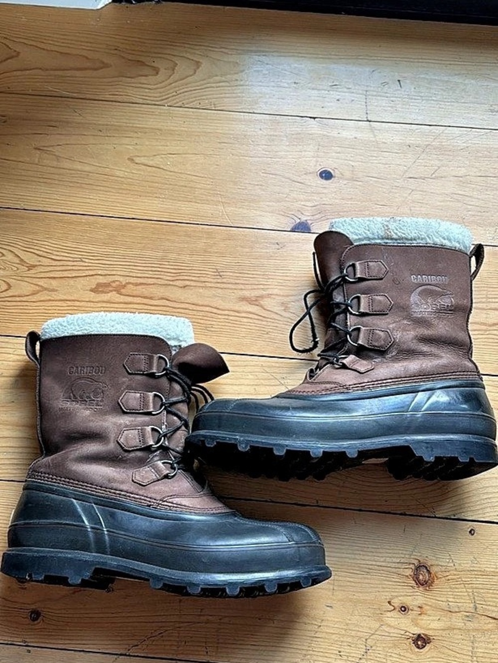 Men’s Sorel Caribou Waterproof Snow Boots Brown & Black